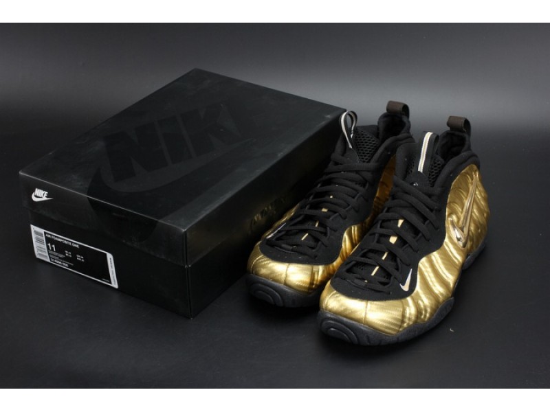 Air Foamposite Pro “Metallic Gold” Black mens 624041-701