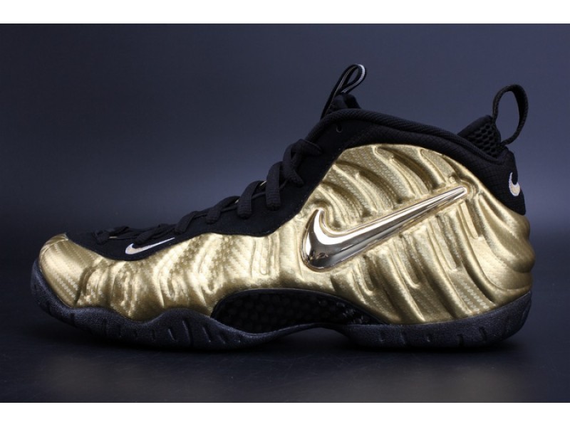 Air Foamposite Pro “Metallic Gold” Black mens 624041-701