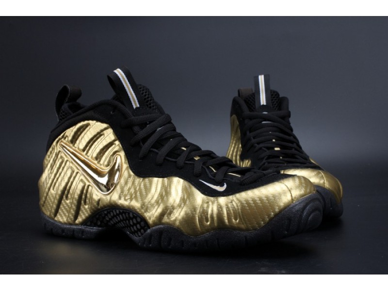 Air Foamposite Pro “Metallic Gold” Black mens 624041-701