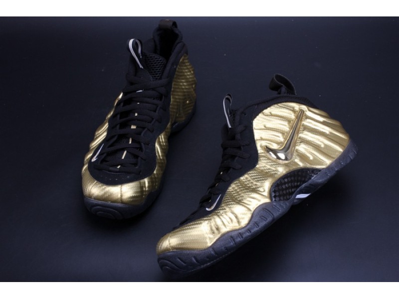 Air Foamposite Pro “Metallic Gold” Black mens 624041-701