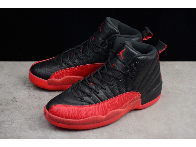 AIR JORDAN 12 “FLU GAME” Black/Varsity Red mens 130690-002