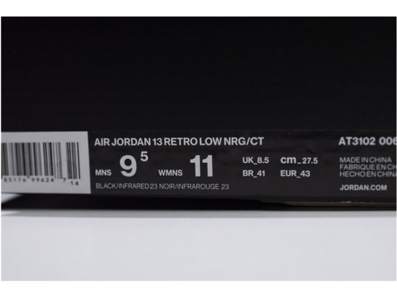 Air Jordan 13 Low Clot Black Infrared AT3102-006