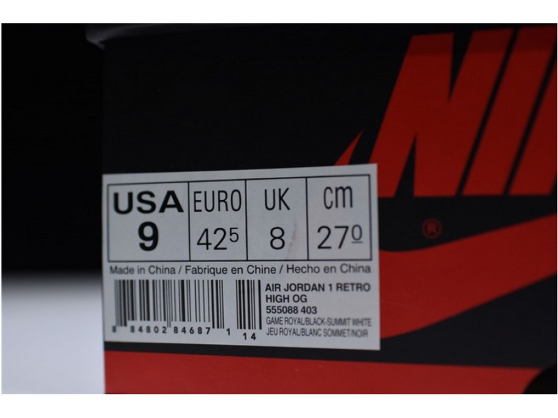 AIR JORDAN 1 OG “Game Royal” blue  555088-403
