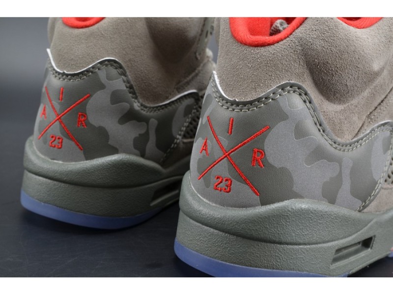 Bape x Air Jordan 5 Trophy Room“Camo” university red mens 136027-051 