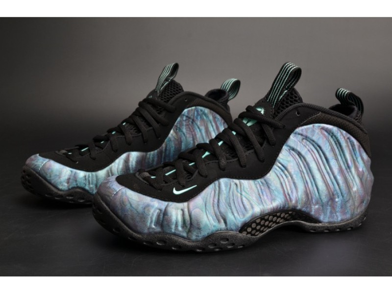 Nike Air Foamposite One PRM “Abalone” Black/Aurora Green mens 575420-009
