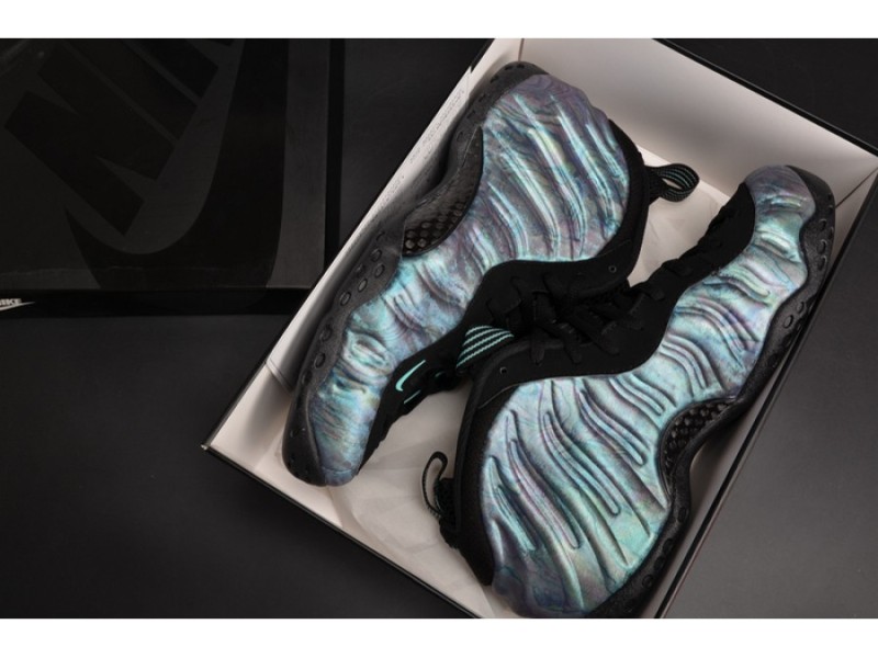 Nike Air Foamposite One PRM “Abalone” Black/Aurora Green mens 575420-009