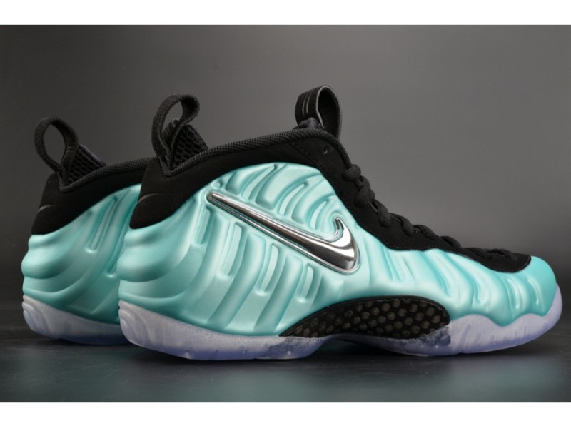 Nike Air Foamposite Pro “Island Green” Metallic Platinum mens 624041-303