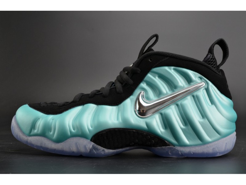 Nike Air Foamposite Pro “Island Green” Metallic Platinum mens 624041-303