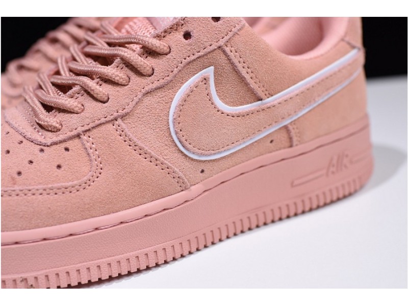 Nike  Air Force 1 07 Suede Women Lifestyle Shoe Pink AA1117-601