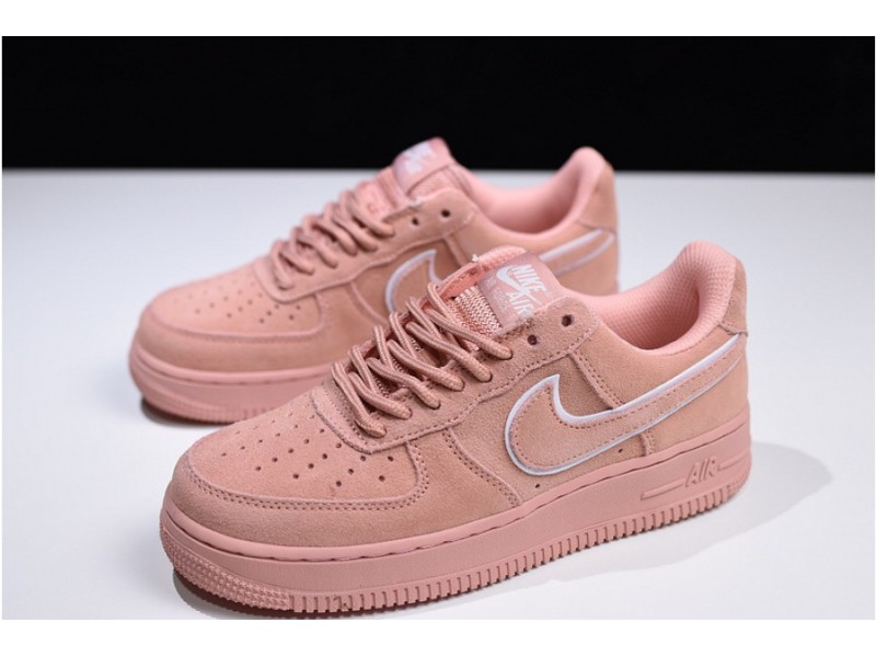 Nike  Air Force 1 07 Suede Women Lifestyle Shoe Pink AA1117-601