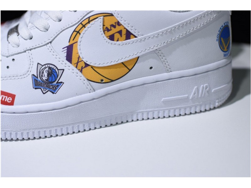 Nike Air Force 1 Mid '07 x SUPREME NBA White AQ8017-101