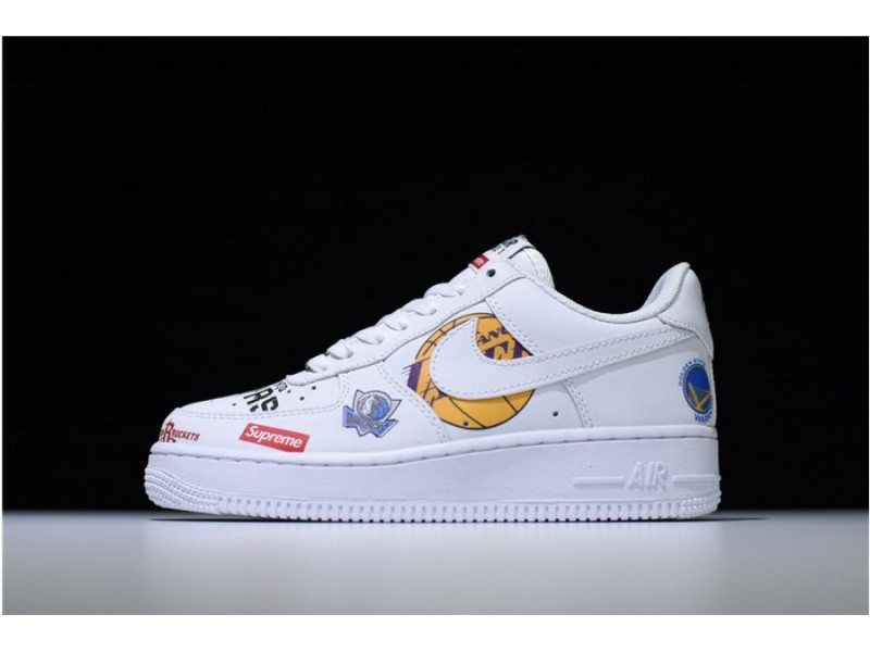 Nike Air Force 1 Mid '07 x SUPREME NBA White AQ8017-101