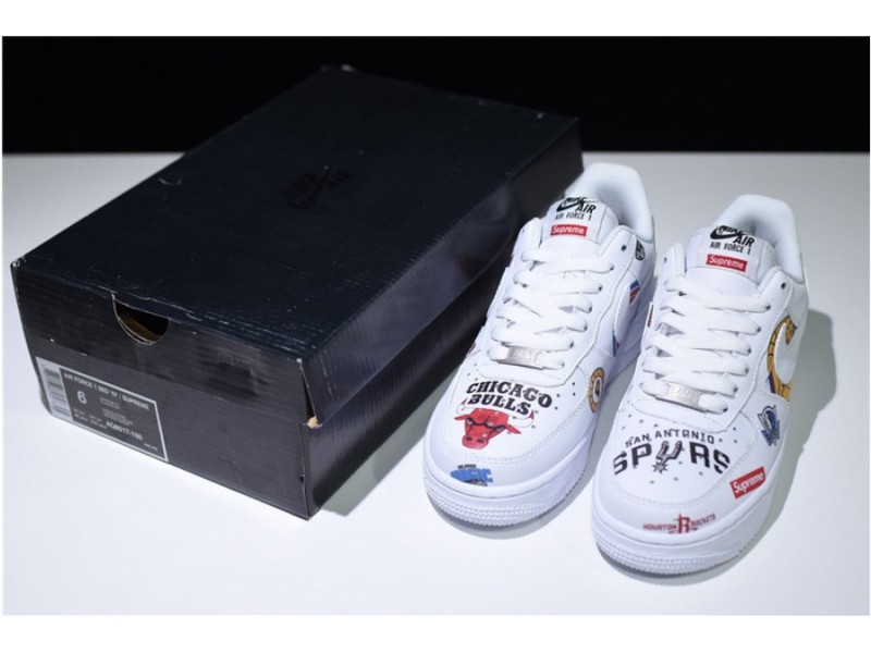 Nike Air Force 1 Mid '07 x SUPREME NBA White AQ8017-101