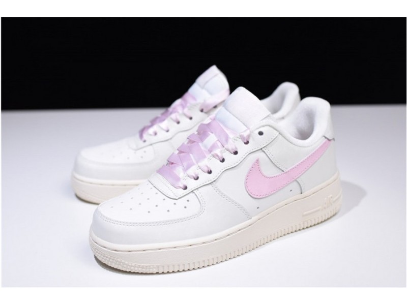 Nike Air Force One 1 Low Sail Artic Pink Satin GS Womens 314219-130