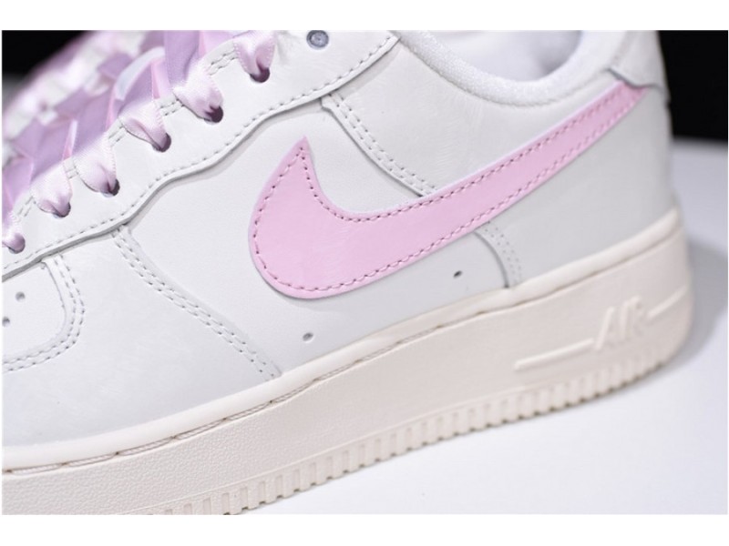 Nike Air Force One 1 Low Sail Artic Pink Satin GS Womens 314219-130
