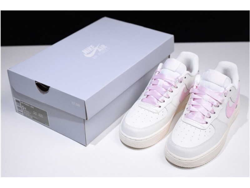 Nike Air Force One 1 Low Sail Artic Pink Satin GS Womens 314219-130