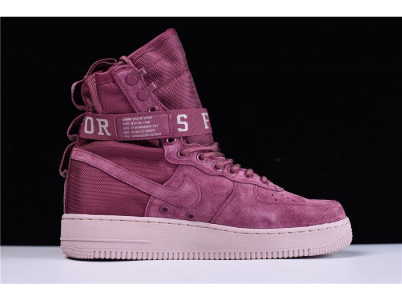  NIKE SF AIR FORCE 1 ONE FIF VINTAGE WINE PARTICLE ROSE AJ1700-600