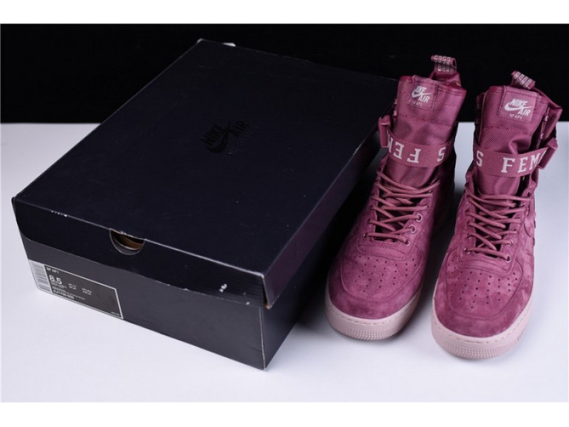  NIKE SF AIR FORCE 1 ONE FIF VINTAGE WINE PARTICLE ROSE AJ1700-600