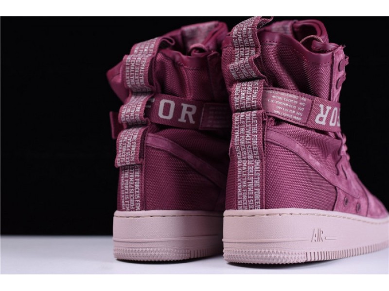  NIKE SF AIR FORCE 1 ONE FIF VINTAGE WINE PARTICLE ROSE AJ1700-600
