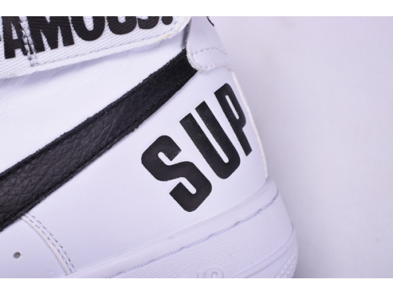 Nike Supreme Air Force 1 One High White World Famous 698696-100