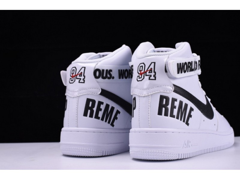 Nike Supreme Air Force 1 One High White World Famous 698696-100