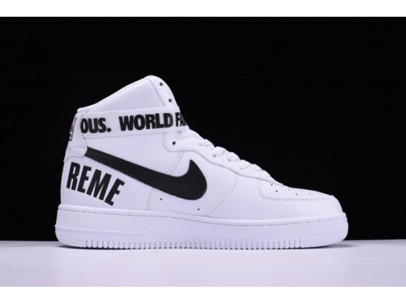 Nike Supreme Air Force 1 One High White World Famous 698696-100