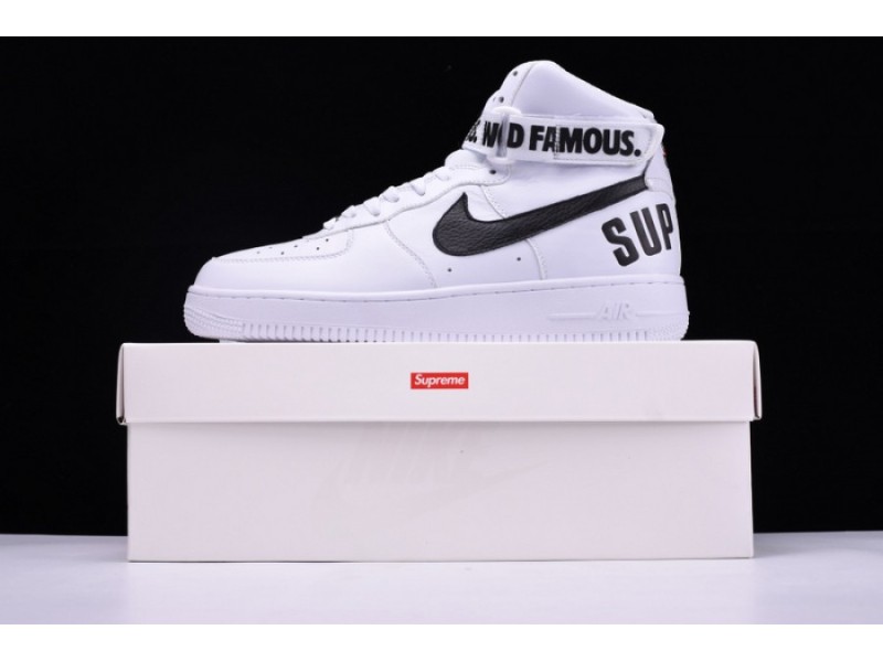 Nike Supreme Air Force 1 One High White World Famous 698696-100