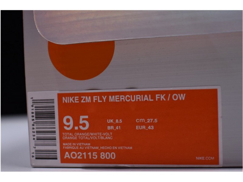 Nike x OFW Zoom Fly Mercurial Flyknit Total Orange AO2115-800 