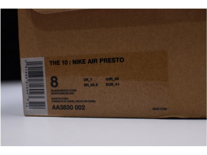 OFW x Nike Air Presto Black AA3830-002