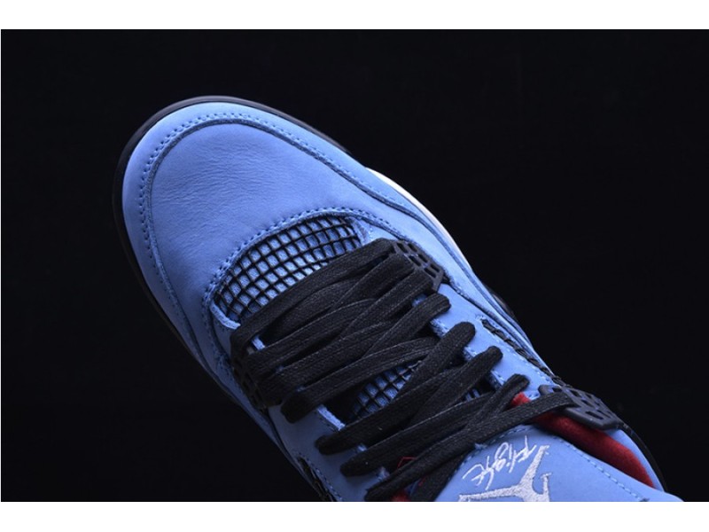 Travis Scott x Air Jordan 4 “Houston Oilers”  University Blue 308497-406