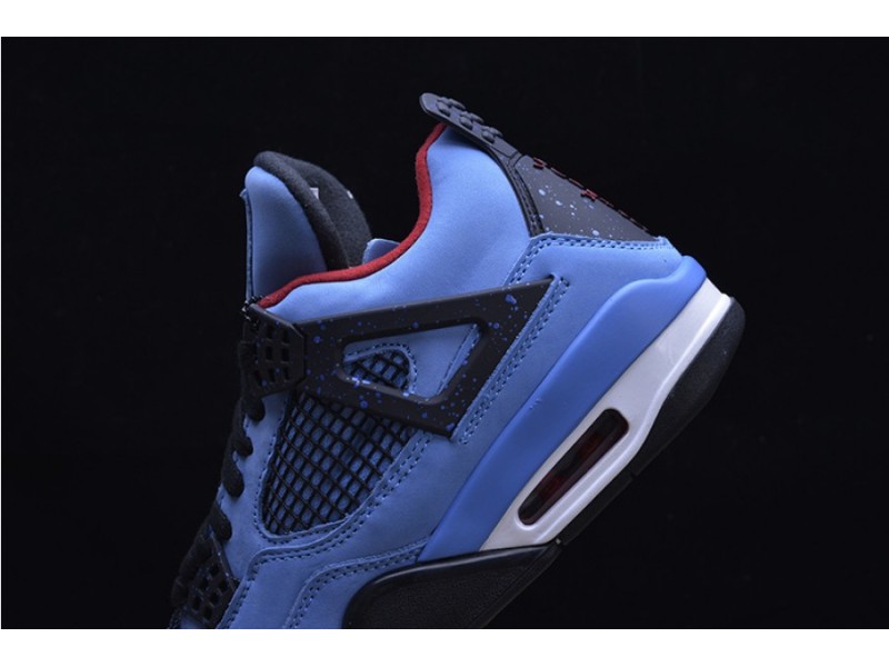 Travis Scott x Air Jordan 4 “Houston Oilers”  University Blue 308497-406