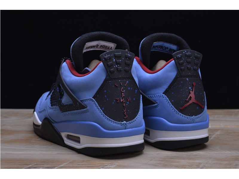 Travis Scott x Air Jordan 4 “Houston Oilers”  University Blue 308497-406