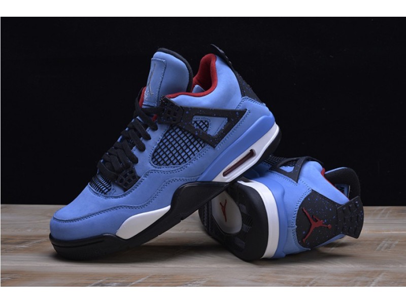 Travis Scott x Air Jordan 4 “Houston Oilers”  University Blue 308497-406
