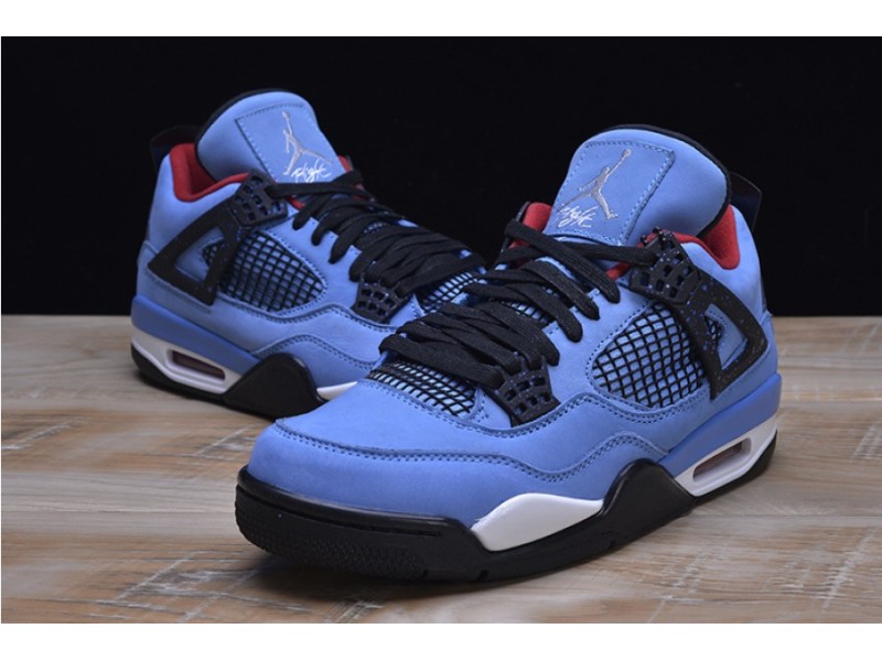 Travis Scott x Air Jordan 4 “Houston Oilers”  University Blue 308497-406