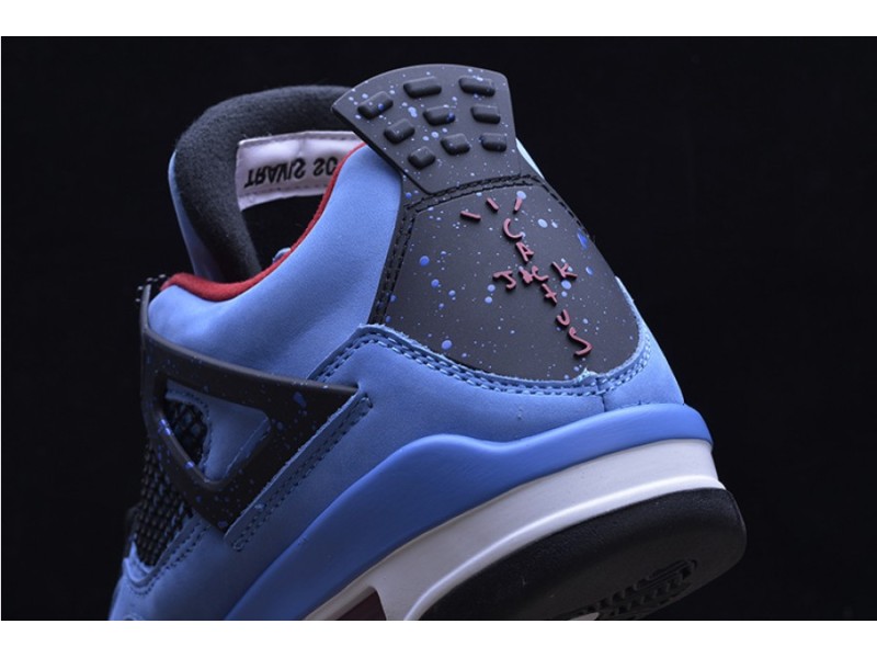 Travis Scott x Air Jordan 4 “Houston Oilers”  University Blue 308497-406