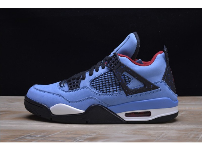 Travis Scott x Air Jordan 4 “Houston Oilers”  University Blue 308497-406