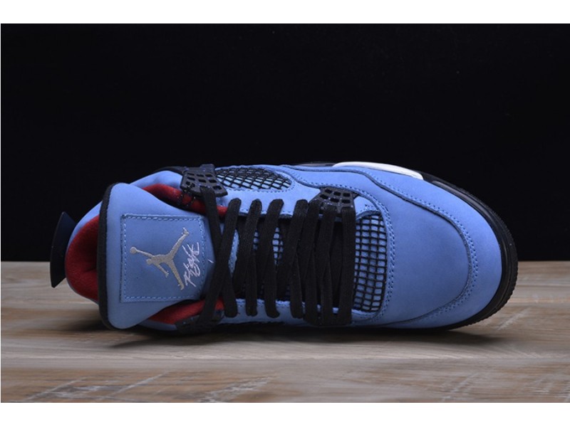 Travis Scott x Air Jordan 4 “Houston Oilers”  University Blue 308497-406