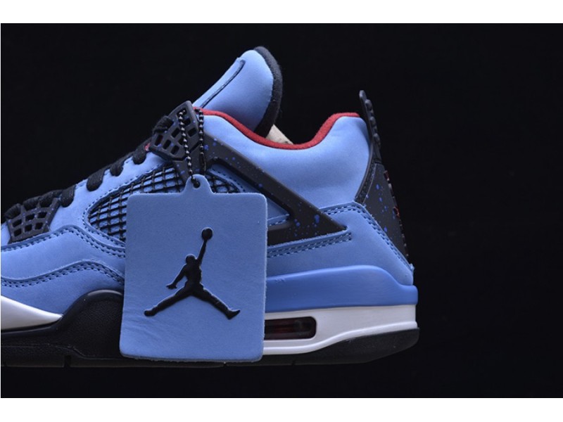 Travis Scott x Air Jordan 4 “Houston Oilers”  University Blue 308497-406